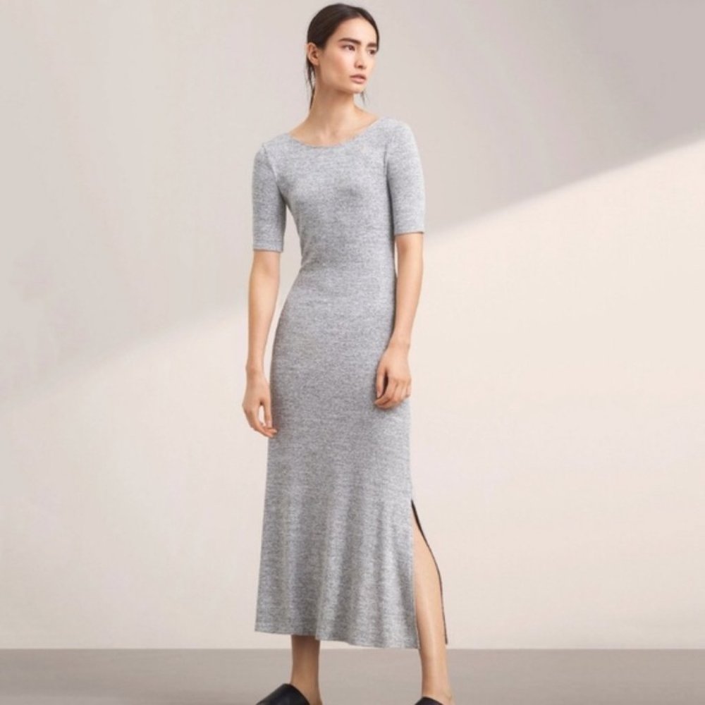 Wilfred Free dark grey form-fitting maxi dress sz M